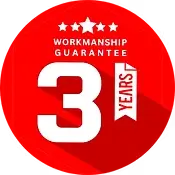 3 year workmanship guarantee logo badge