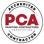 A circular logo with the text "ACCREDITED PCA PAINTING CONTRACTORS ASSOCIATION CONTRACTOR